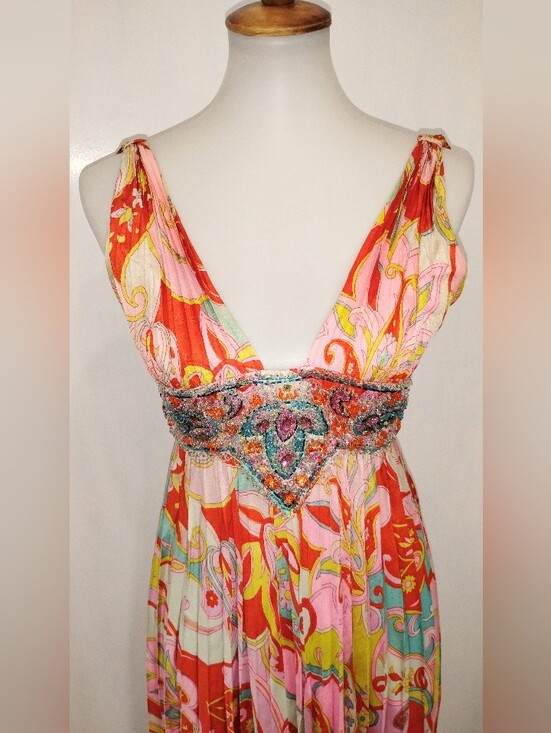 Rhoda Dresses & Skirts - UPCYCLED VINTAGE BEADED PSYCHEDELIC DRESS